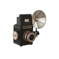 Decoratieve figuren Home ESPRIT Zwart Zilverkleurig Camera Vintage 26 x 16 x 24 cm