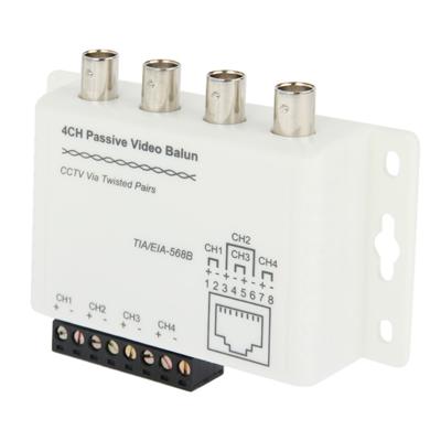 4 CH passief UTP Video Balun / CCTV Via Twisted paren