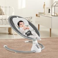 Elektrische Babyschommel met 5 Schommelamplitudes Timer en Bewegingsfunctie op 3 Niveaus Schommelstoel voor Baby's
