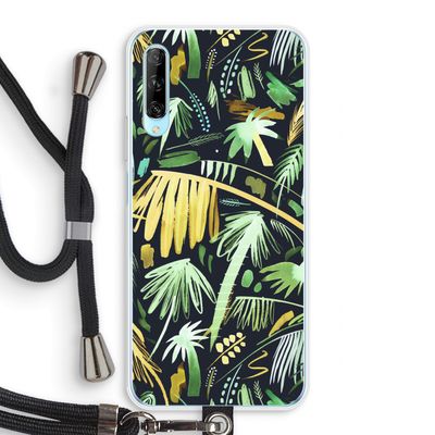 Tropical Palms Dark: Huawei P Smart Pro Transparant Hoesje met koord