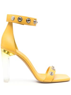 Rick Owens sandales 100 mm à détail d'œillets - Jaune