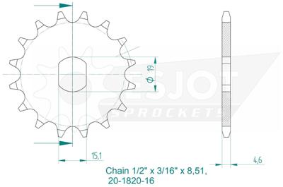 ESJOT aandrijfrondsel "1820 sprocket 461 13z standard