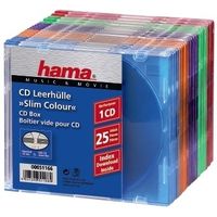 Hama 00051166 CD-hoes slim 1 CD/DVD/Blu-Ray Transparant blauw, Transparant oranje, Transparant violet, Transparant groen, Transparant rood Polystereen 25 - thumbnail