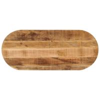 Tafelblad ovaal 100x40x3,8 cm massief ruw mangohout