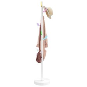 VidaXL Kapstok 172 cm gepoedercoat ijzer wit