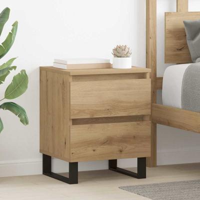 Nachtkastje 2 pcs artisanaal eikenkleurig 40 x 35 x 50 cm