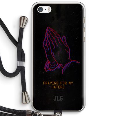 Praying For My Haters: iPhone 5 / 5S / SE Transparant Hoesje met koord