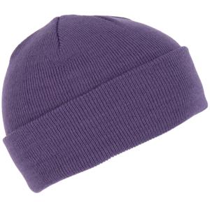 Wintermuts Beanie Yukon - paars - heren/dames - sterk/zacht/licht gebreid 100% Acryl