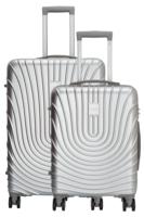 Calgary Kofferset 55+71,5 cm Zilver Calgary Kofferset 55+71,5 cm Zilver