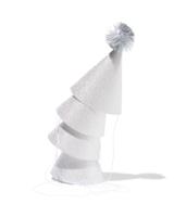 HEMA Feesthoedjes pompon zilver - 4 stuks (zilver)