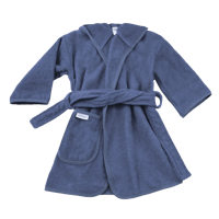 Badjas met naam - Silk Blue - 1 - 2 jaar