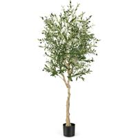 Kunstmatige Olijfbomen 182 cm Hoge Kunstmatige Olijfplanten In Cementpot Zijden Ingemaakte Bomen Met 1296 Bladeren