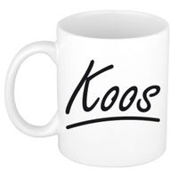 Naam cadeau mok / beker Koos met sierlijke letters 300 ml   - - thumbnail