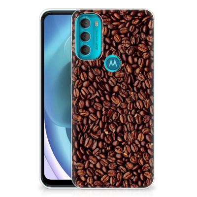 Motorola Moto G71 5G | Siliconen Case | Koffiebonen