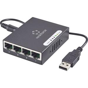 Renkforce RF-4270245 Netwerk switch 4 poorten 1000 MBit/s USB-stroomverzorging