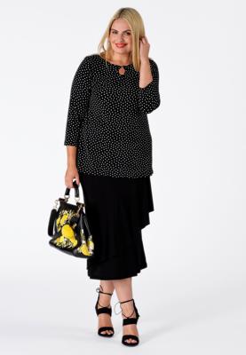 Yoek Rok met volant | Zwart | Maat XL