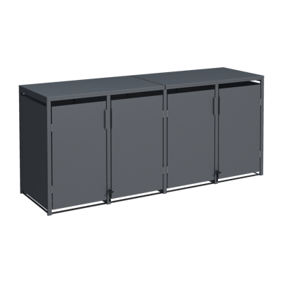 Container berging staal Holten voetpedaal 4 containers