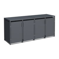 Container berging staal Holten voetpedaal 4 containers