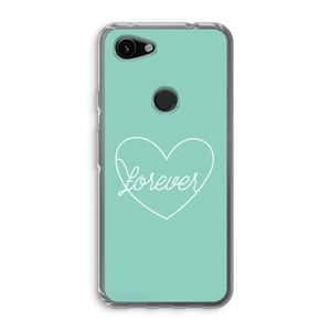 Forever heart pastel: Google Pixel 3a Transparant Hoesje