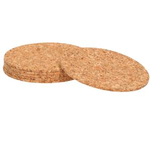 Onderzetters - 6x - kurk - rond - 10 cm - glazenonderzetters