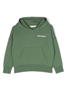 Palm Angels Kids hoodie en coton biologique à logo imprimé - Vert