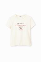 Slim fit T-shirt met teksten - WHITE - XL