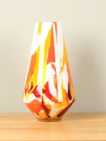 Hoge kleurrijke glazen vaas Savannah, 35 cm