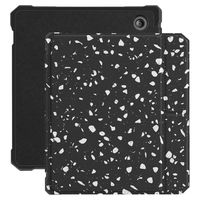 Lunso - Kobo Libra 2 (7 inch) - Vegan saffiano leren sleepcover hoes - Terrazzo Bergamo