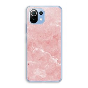 Roze marmer: Xiaomi Mi 11 Lite Transparant Hoesje