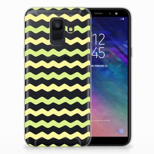 Samsung Galaxy A6 (2018) TPU bumper Waves Yellow