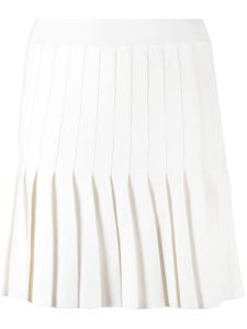 SANDRO pleated crepe miniskirt - Blanc