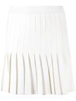 SANDRO pleated crepe miniskirt - Blanc - thumbnail