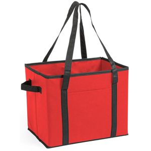 Kofferbak/kasten opberg tas rood voor auto spullen 34  x 28 x 25 cm   -