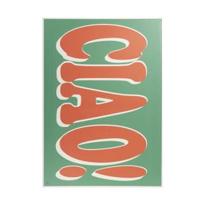 Poster met lijst ciao - groen/rood - 50x70 cm