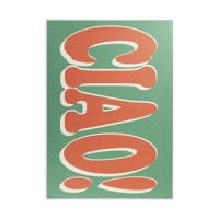 Poster met lijst ciao - groen/rood - 50x70 cm