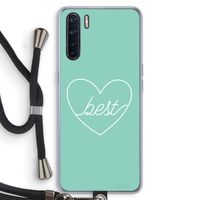 Best heart pastel: Oppo A91 Transparant Hoesje met koord