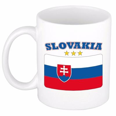 Koffie mok - Slowakije - vlag print - 300 ml - wit - keramiek - Supporters - Landen - Beker Koffie mok - Slowakije - vlag print - 300 ml - wit - keramiek - Supporters - Landen - Beker