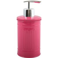 MSV Zeeppompje/dispenser - Industrial - metaal - fuchsia roze - 7.5 x 17 cm - 250 ml   - - thumbnail