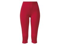 esmara Dames capri-legging, normale taille, elastische tailleband (M (40/42), Rood)