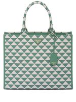 Prada grand sac cabas à motif brodé - Vert