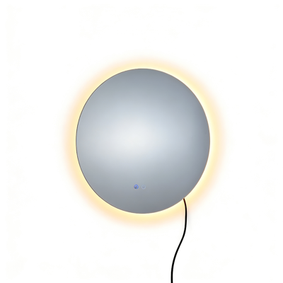 Ronde Badkamerspiegel Wandspiegel Van Gehard Glas Met Driekleurige Ledverlichting En Instelbare Helderheid