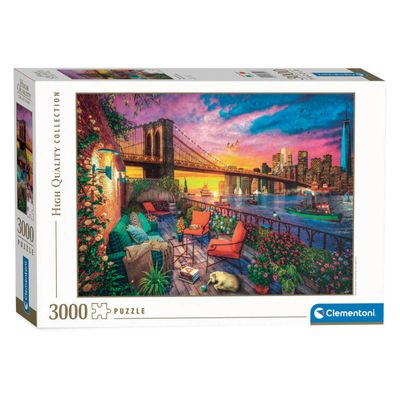 Clementoni puzzel manhattan balcony sunset, 3000st.