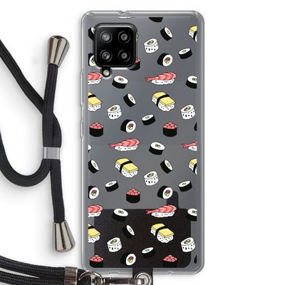 Sushi time: Samsung Galaxy A42 5G Transparant Hoesje met koord