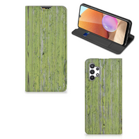 Samsung Galaxy A32 4G | A32 5G Enterprise Editie Book Wallet Case Green Wood