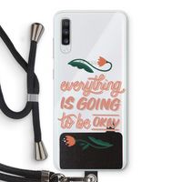 Optimistic flower girl: Samsung Galaxy A70 Transparant Hoesje met koord Optimistic flower girl: Samsung Galaxy A70 Transparant Hoesje met koord