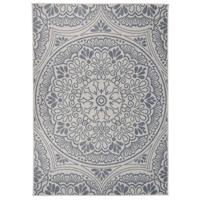 VidaXL Buitenkleed met patroon platgeweven 140x200 cm blauw
