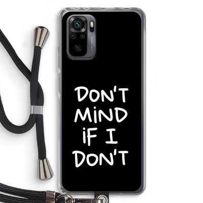 Don't Mind: Xiaomi Redmi Note 10 Pro Transparant Hoesje met koord
