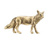 1x stuks kunststof kersthangers vos goud 9,5 cm kerstornamenten 1x stuks kunststof kersthangers vos goud 9,5 cm kerstornamenten