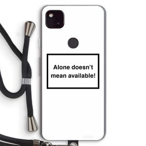 Alone: Pixel 4a 5G Transparant Hoesje met koord