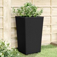 VidaXL Plantenbakken 2 st 32,5x32,5x57 cm polypropeen zwart